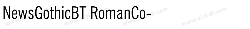 NewsGothicBT RomanCo字体转换